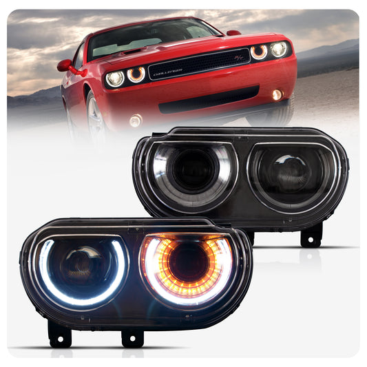 VLAND LED Headlights For Dodge Challenger 2008-2014