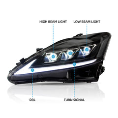 VLAND LED Headlights For Lexus IS250 350 ISF 2006-2013