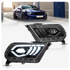 VLAND LED Headlights for Ford Mustang 2010-2014 with Sequential Turn Signals