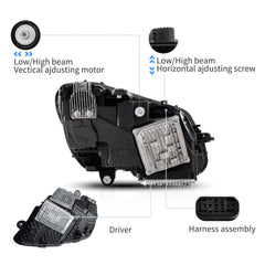 VLAND LED Headlights For 2015-2020 Mercedes Benz C-Class 4th Gen. W205