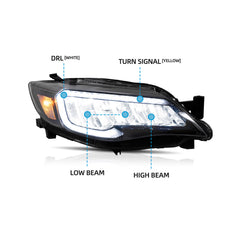 VLAND LED Headlights For Subaru Impreza 2008-2011 & WRX 2008-2014