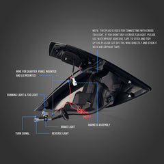 VLAND LED Taillights For 2016-2021 Honda Civic HatchBack with start-up animation