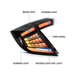 VLAND LED Taillights For 2016-2021 Honda Civic with start-up animation