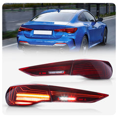 VLAND LED Taillights CSL Style For 2021-2024 BMW 4-Series M4 G22/G23/G26/G82/G83