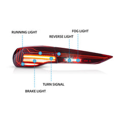 VLAND LED Taillights CSL Style For 2021-2024 BMW 4-Series M4 G22/G23/G26/G82/G83