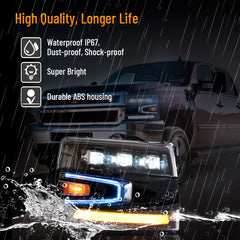 VLAND LED Headlights For Chevrolet Silverado 1500 2500HD 3500HD 2007-2013