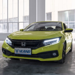 VLAND LED Reflection Bowl Headlights For Honda Civic 2016-2021