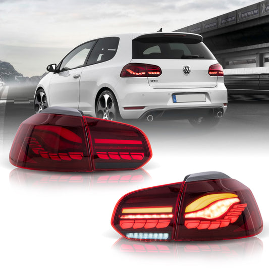 VLAND LED Tail Lights for Volkswagen Golf 6 MK6 2008-2013 (GTS Style)