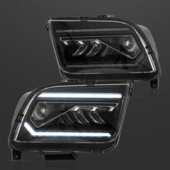 VLAND LED Dual Beam Headlights For Ford Mustang 2005-2009