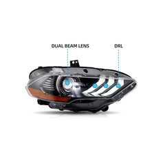 VLAND LED Headlights for Ford Mustang 2018-2023 RGB selectable