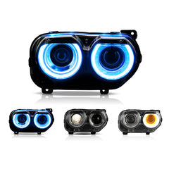 VLAND RGB DRL LED Headlights For Dodge Challenger 2015-2024