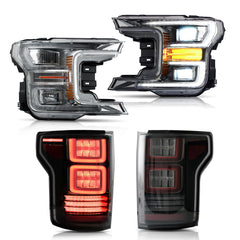 VLAND For Ford F150 2018-2020 LED Headlight+Taillights kit
