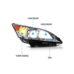 VLAND LED Headlights For 2010-2012 Lexus ES350