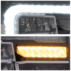 VLAND LED Reflection Bowl Headlights For 2007-2013 GMC Sierra 1500 2500HD 3500HD