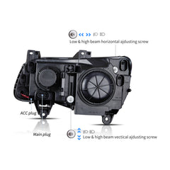 VLAND LED Projector Headlights For Chrysler 300 2011–2023