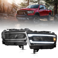 VLAND LED Reflection Bowl Headlights For Dodge RAM 1500 2019-2024