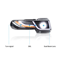 VLAND LED Headlights With Grille for Toyota FJ Cruiser 2006-2022 Land Rover Style