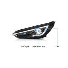 VLAND LED Headlights for 2015-2019 Ford Focus Mk III Facelift (mk 3.5)