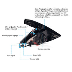 VLAND LED Taillights For 2016-2021 Honda Civic HatchBack with start-up animation
