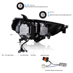 VLAND LED Projector Headlights 2014-2024 For Toyota 4Runner Assembly Sequential Turn Signal