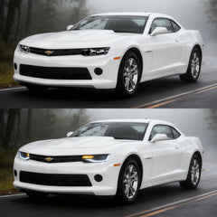 VLAND LED Headlights For Chevrolet Camaro 2014 2015 Dual Beam Projector Assembly