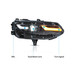 VLAND LED Headlights 2019-2024 For Chevrolet/Chevy Camaro With Dual Beam Projector Front Lights
