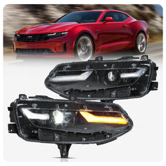 VLAND LED Headlights 2019-2024 For Chevrolet/Chevy Camaro With Dual Beam Projector Front Lights