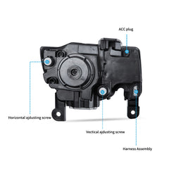 VLAND LED Headlights For 2014-2022 Jeep Grand Cherokee With Startup Animation/ Blue DRL