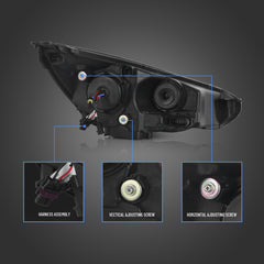 VLAND LED Headlights for 2015-2019 Ford Focus Mk III Facelift (mk 3.5)