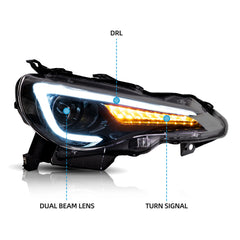 2012-2020 For Toyota 86 Subuaru BRZ Scion FR-S VLAND LED Headlights