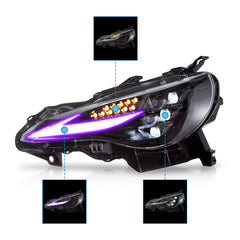 VLAND RGB LED Headlights 2012-2021 For Toyota 86 GT86, Scion Frs, Subaru Brz