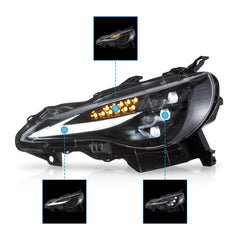 VLAND RGB LED Headlights 2012-2021 For Toyota 86 GT86, Scion Frs, Subaru Brz