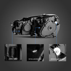 VLAND LED Headlights For 2009-2014 Volkswagen Golf 6 MK6 Dual Beam Projector Aftermarket