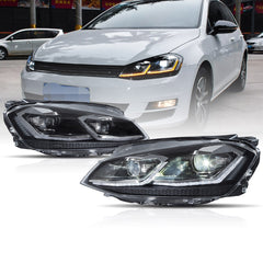 VLAND Full LED Headlights 2015-2017 For Volkswagen Golf MK7 With Sequential Indicators