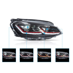 VLAND Full LED Headlights 2015-2017 For Volkswagen Golf MK7 With Sequential Indicators