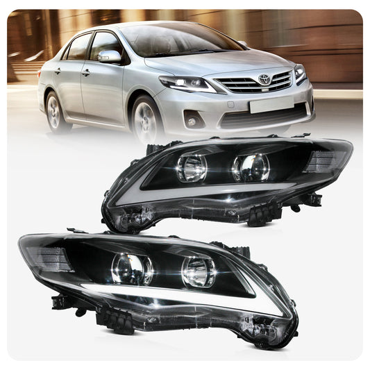 VLAND LED Headlights 2011-2013 For Toyota Corolla (E140/E150) Projector Aftermarket Front Lights