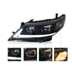 VLAND Projector Headlights 2012-2014 For Toyota Camry Sedan Front Lamps