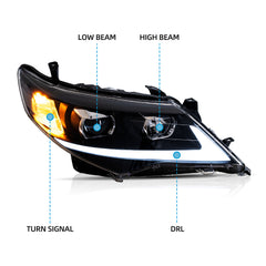 VLAND Projector Headlights 2012-2014 For Toyota Camry Sedan Front Lamps