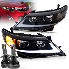 VLAND Projector Headlights 2012-2014 For Toyota Camry Sedan Front Lamps
