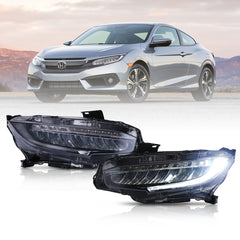 VLAND LED Headlights 2016-2021 For Honda Civic Sedan Hatchback Coupe