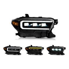 VLAND LED Matrix Projector Headlights For 2016-2023 Toyota Tacoma sequential turn signal