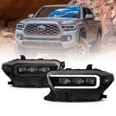VLAND LED Matrix Projector Headlights For 2016-2023 Toyota Tacoma sequential turn signal