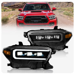 VLAND LED Matrix Projector Headlights For 2016-2023 Toyota Tacoma sequential turn signal