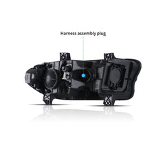 VLAND LED Projector Headlights 2015-2023 For Dodge Charger Dual Beam