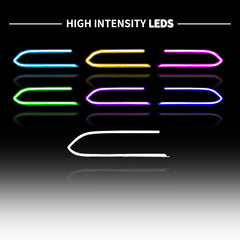 VLAND LED Dual Beam Projector Headlights 2015-2023 For Dodge Charger RGB Style Assembly