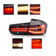 VLAND LED Tail Lights For 2012-2019 BMW 3 Series F30 With Sequential Amber Turn Signal