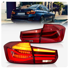VLAND LED Tail Lights For 2012-2019 BMW 3 Series F30 With Sequential Amber Turn Signal
