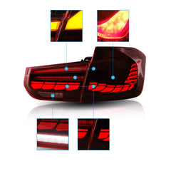 VLAND LED Tail Lights For 2012-2019 BMW 3-Series F30 F35 F80 with Sequential turn signal