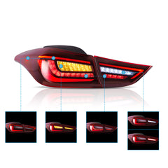 VLAND LED Tail Lights for Hyundai Elantra 2011-2016 With Sequential Turn Signal