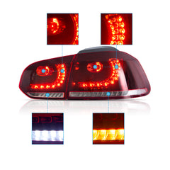 VLAND LED Tail Lights For 2008-2013 Volkswagen Golf 6 MK6